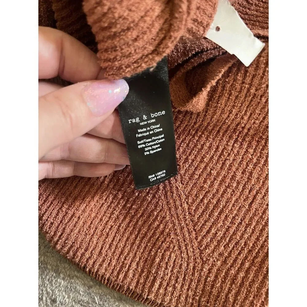 Rag & Bone NEW Soleil Crop Top Tank Size Xl Womens In Brown - Picture 7 of 8